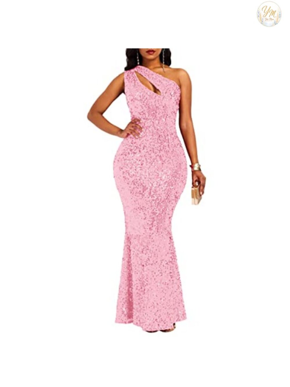Sequin Mermaid Maxi Dress Sleeveless Party Bodycon Formal Gown